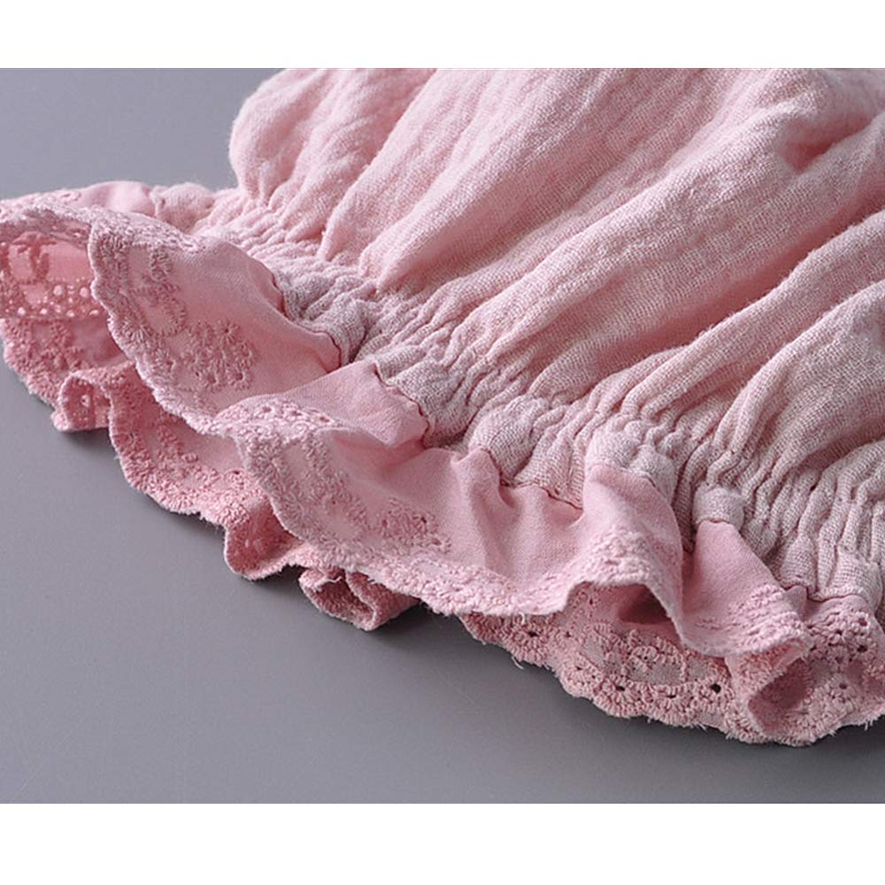 Baby Girl Toddlers Breathable Lacy Bonnet Eyelet Cotton Adjustable Sun Protection Hat - Image 6