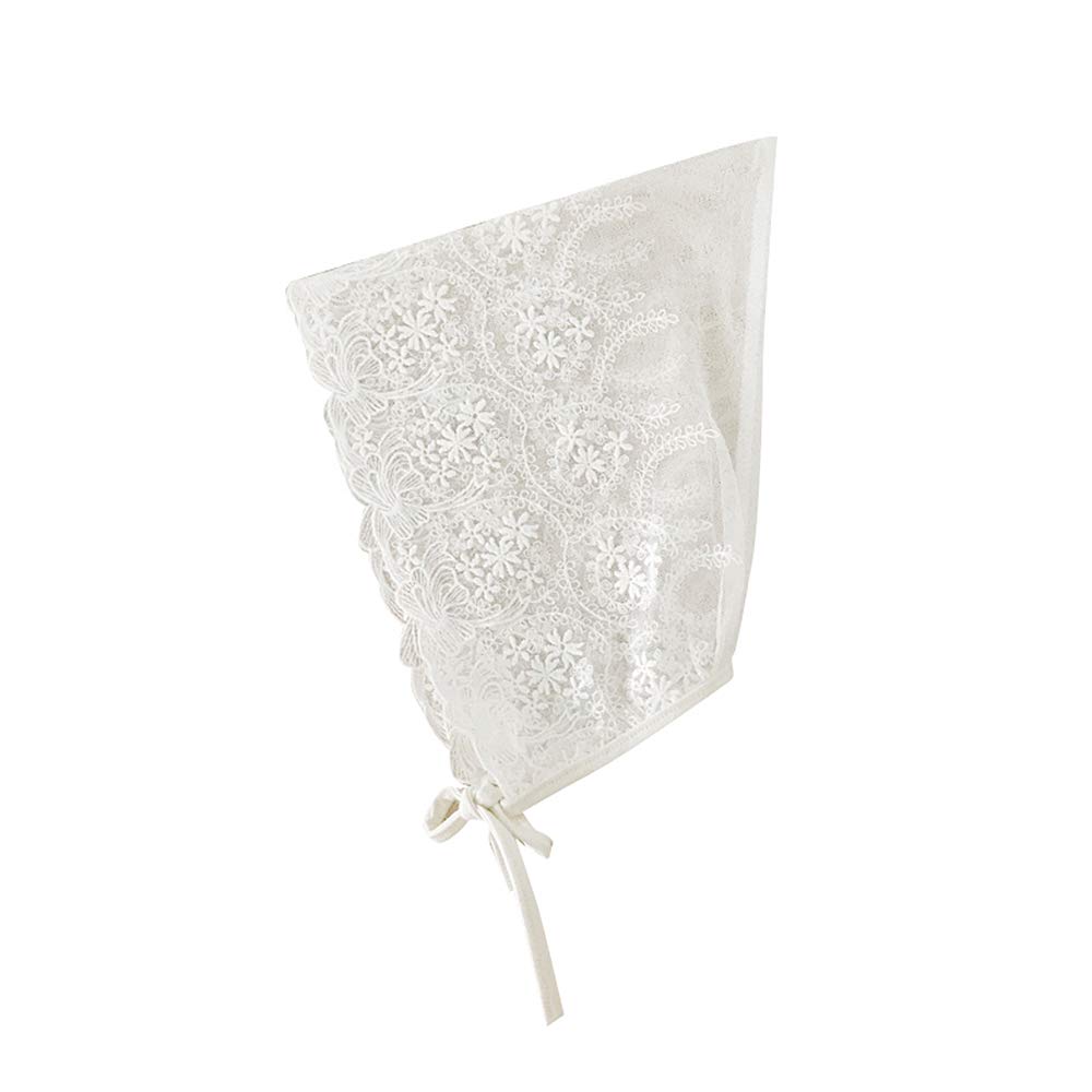 Baby Girl Toddlers Breathable Lacy Bonnet Eyelet Cotton Adjustable Sun Protection Hat - Image 5