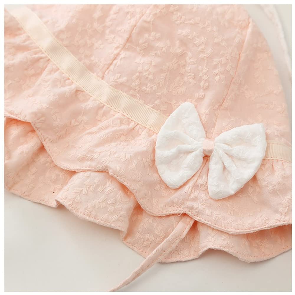 Baby Girl Toddlers Breathable Lacy Bonnet Eyelet Cotton Adjustable Sun Protection Hat - Image 6