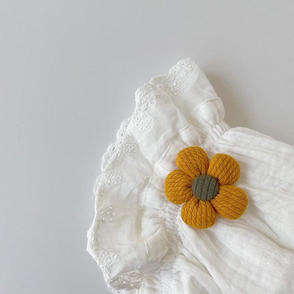 Baby Girl Toddlers Breathable Lacy Bonnet Eyelet Cotton Adjustable Sun Protection Hat - Image 6