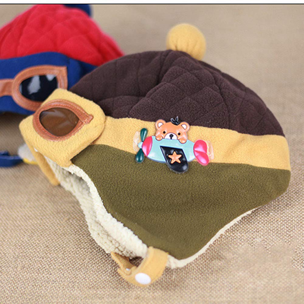 Crochet Earflap Pilot Hats Rabbit Ears Beanie Cap Winter Warm Knit Caps for Toddlers Baby Girls and Boys - Image 4