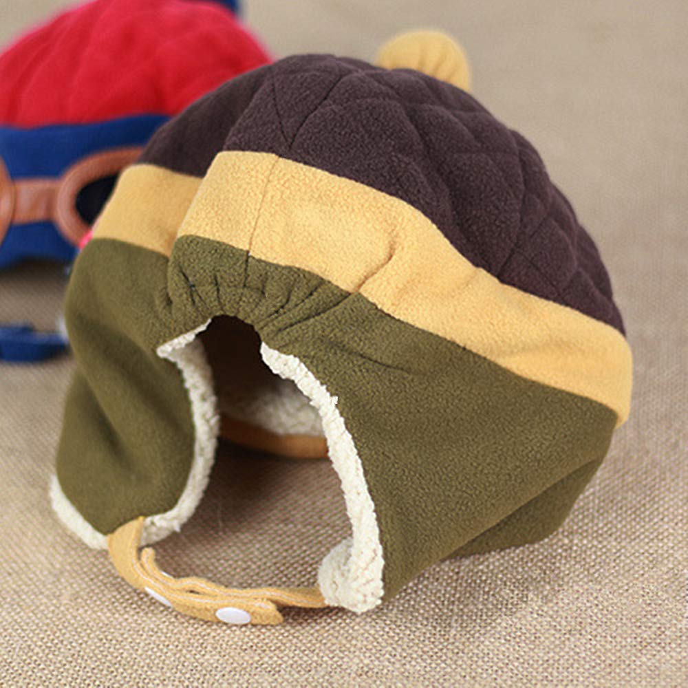 Crochet Earflap Pilot Hats Rabbit Ears Beanie Cap Winter Warm Knit Caps for Toddlers Baby Girls and Boys - Image 5