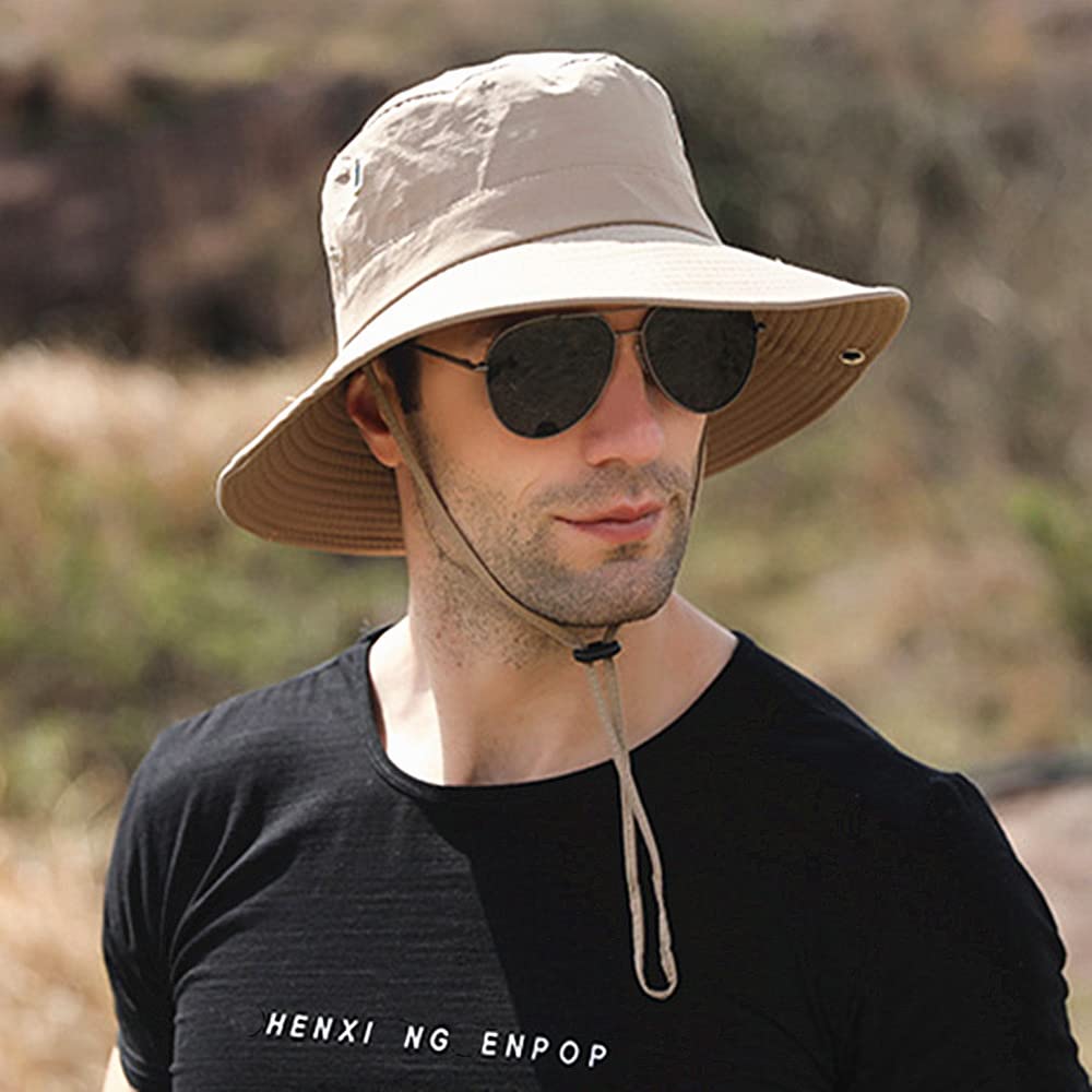 Foldable UV Sun Protection Waterproof Breathable Wide Brim Bucket Sun Hat - Image 3
