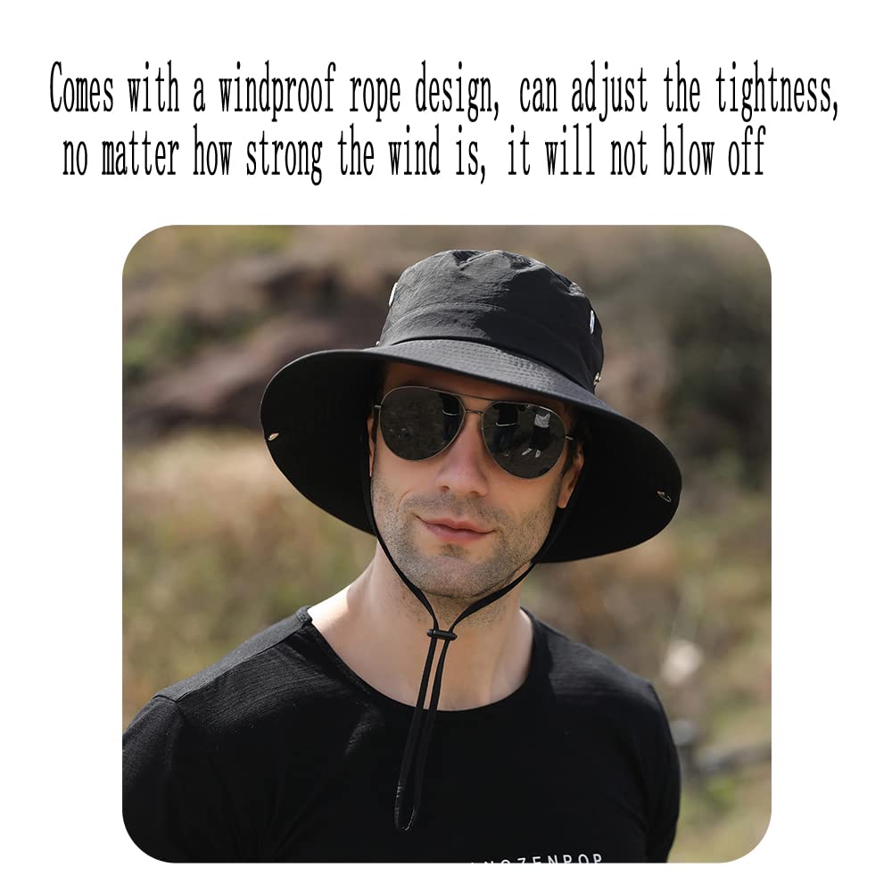 Foldable UV Sun Protection Waterproof Breathable Wide Brim Bucket Sun Hat - Image 5
