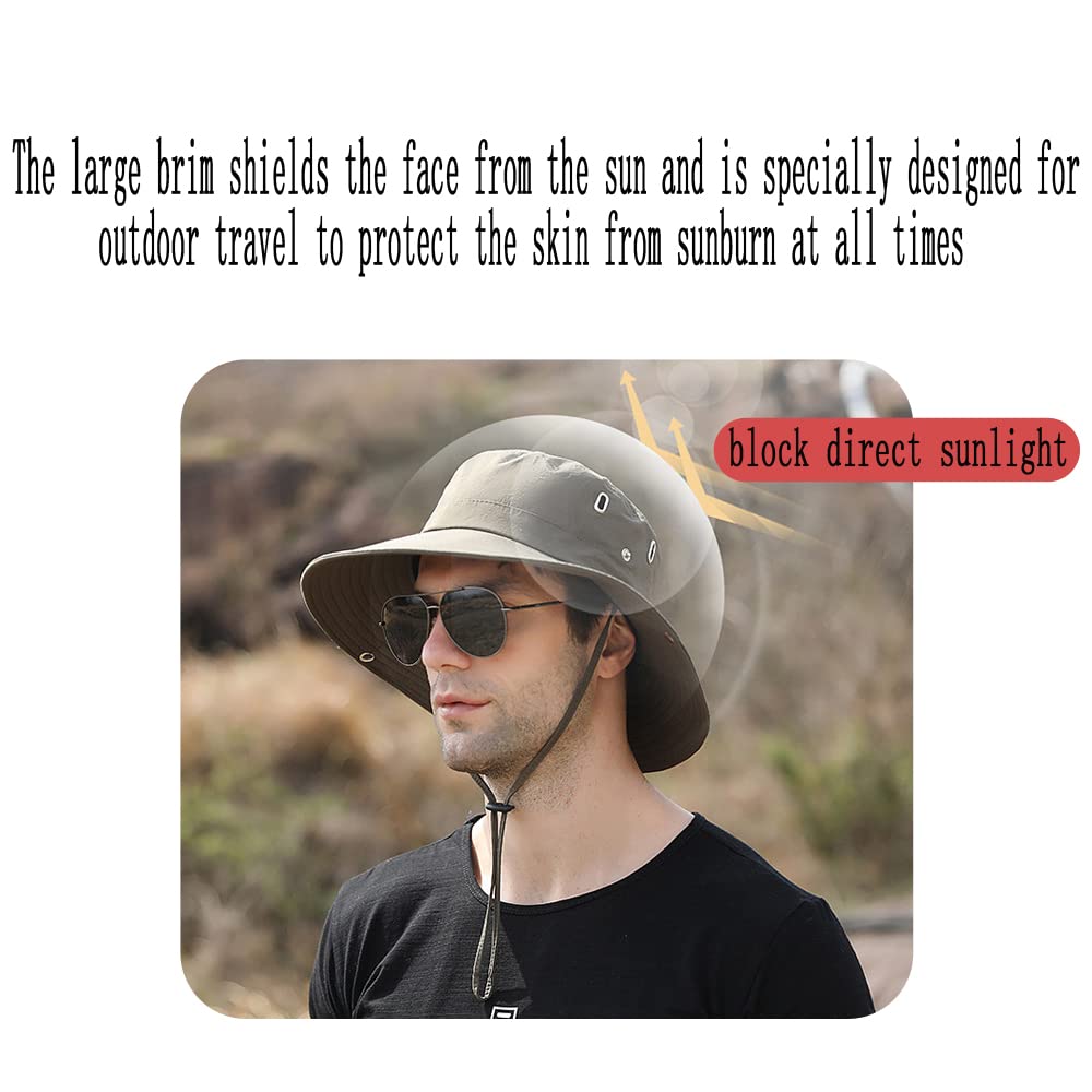 Foldable UV Sun Protection Waterproof Breathable Wide Brim Bucket Sun Hat - Image 9