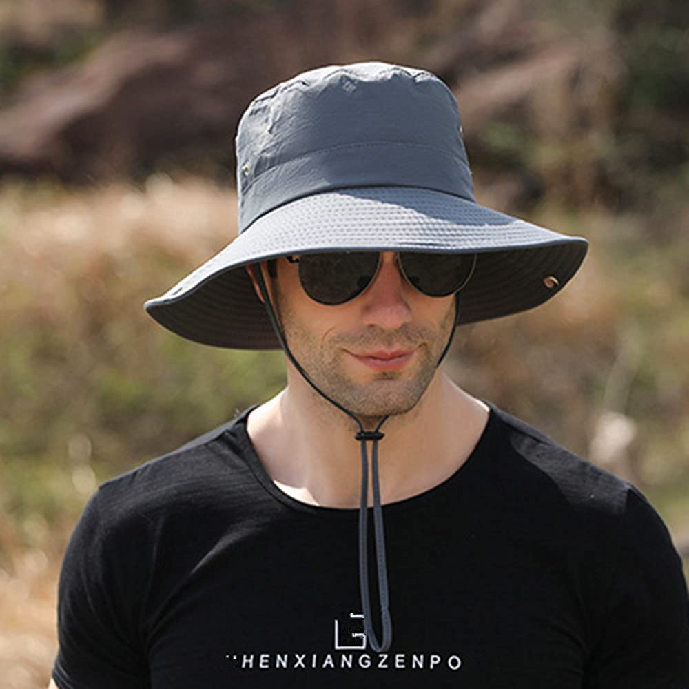Foldable UV Sun Protection Waterproof Breathable Wide Brim Bucket Sun Hat - Image 3