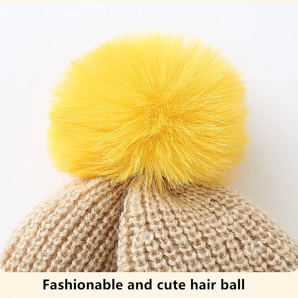 Kids Winter Plus Velvet Thickened face Protection Scarf Skull Caps Cute Beanie Cap Winter Soft Warm Knit Caps - Image 6