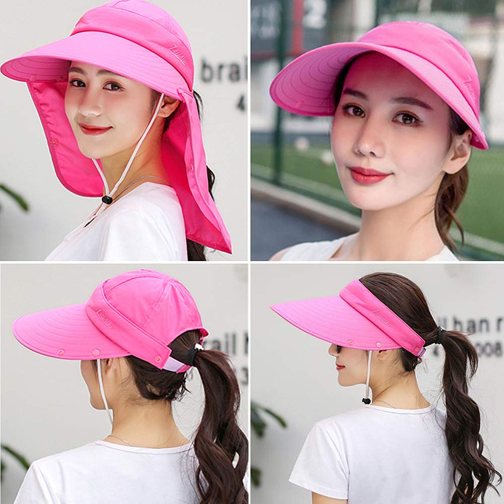 Outdoor UPF 50+ UV Sun Protection Waterproof Breathable Face Neck Flap Cover Folding Sun Hat for Men/Women - Image 3