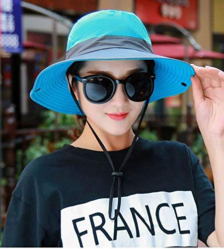 Outdoor UV Sun Protection Waterproof Breathable Face Neck Flap Cover Folding Sun Hat for Men/Women - Image 3