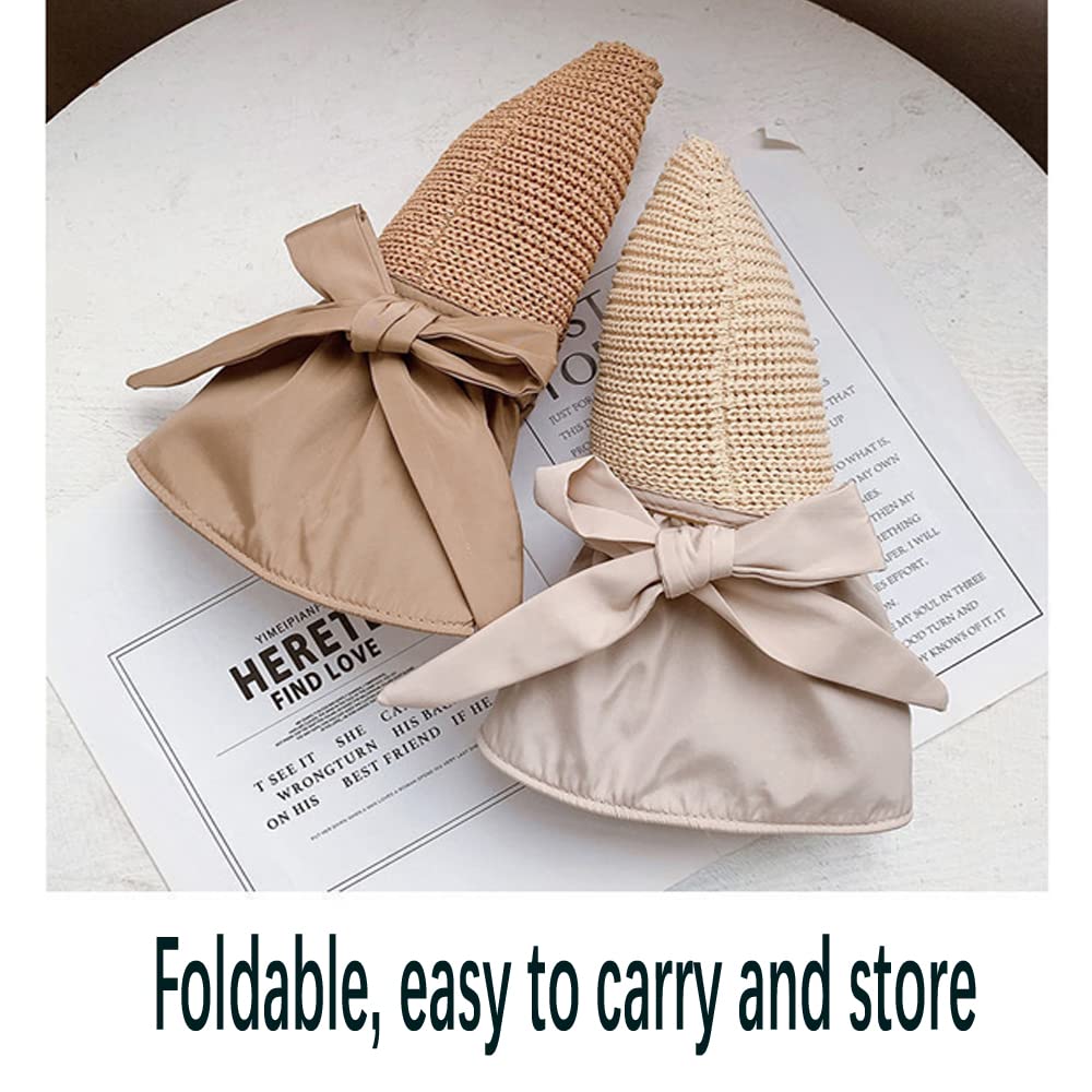Women's UV Sun Protection Breathable Wide Brim Bowknot Bucket hat Sun Hat - Image 5