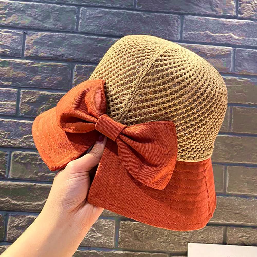 Women's UV Sun Protection Breathable Wide Brim Bowknot Sun Hat Bucket hat - Image 3