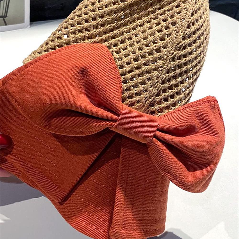Women's UV Sun Protection Breathable Wide Brim Bowknot Sun Hat Bucket hat - Image 4
