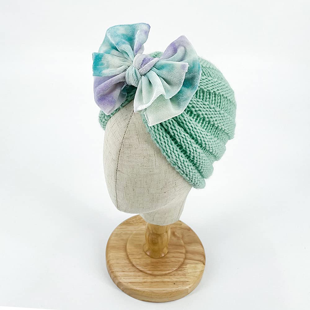 XYX Baby Girl Toddlers Breathable Cotton Hat Newborn Knotted Hat Cute Donut Soft Turban Bow Knot Cap - Image 5