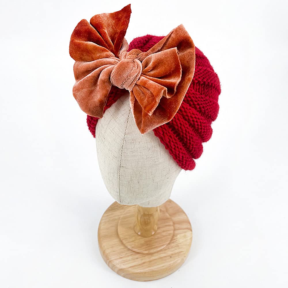 XYX Baby Girl Toddlers Breathable Cotton Hat Newborn Knotted Hat Cute Donut Soft Turban Bow Knot Cap - Image 7