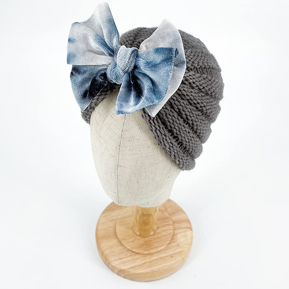 XYX Baby Girl Toddlers Breathable Cotton Hat Newborn Knotted Hat Cute Donut Soft Turban Bow Knot Cap - Image 8