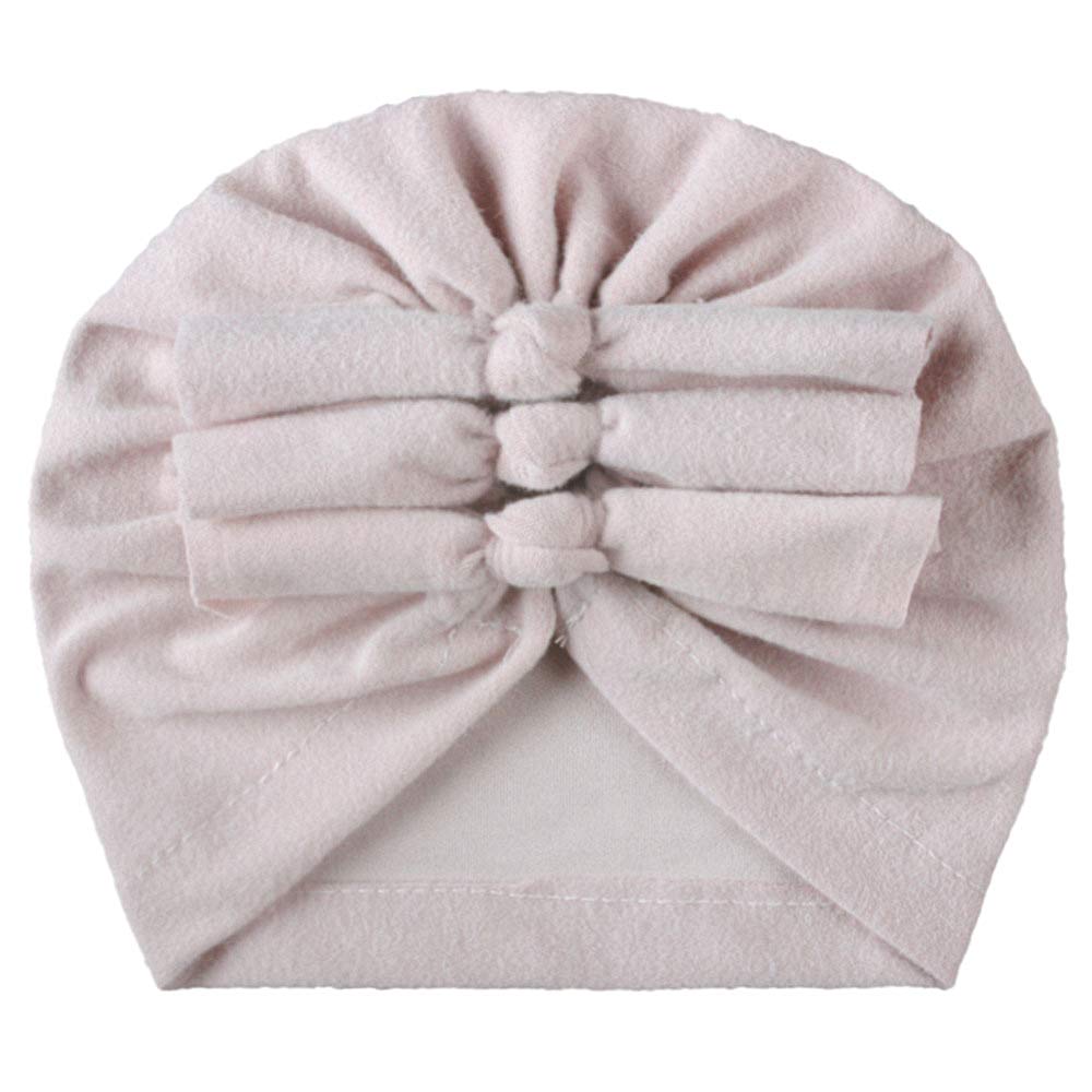 XYX Baby Girl Toddlers Breathable Cotton Hat Newborn Knotted Hat Cute Donut Soft Turban Bow Knot Cap - Image 5