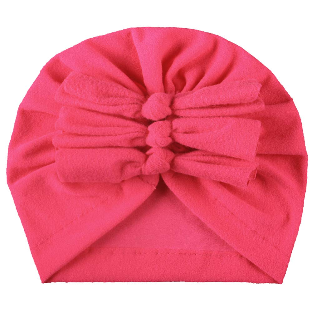 XYX Baby Girl Toddlers Breathable Cotton Hat Newborn Knotted Hat Cute Donut Soft Turban Bow Knot Cap - Image 8