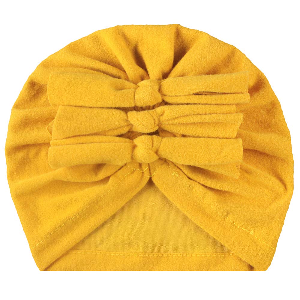 XYX Baby Girl Toddlers Breathable Cotton Hat Newborn Knotted Hat Cute Donut Soft Turban Bow Knot Cap - Image 9