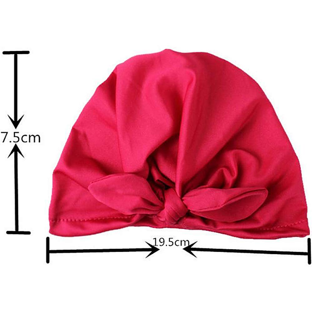 XYX Baby Girl Toddlers Breathable Cotton Hat Newborn Knotted Hat Cute Donut Soft Turban Bow Knot Cap - Image 3