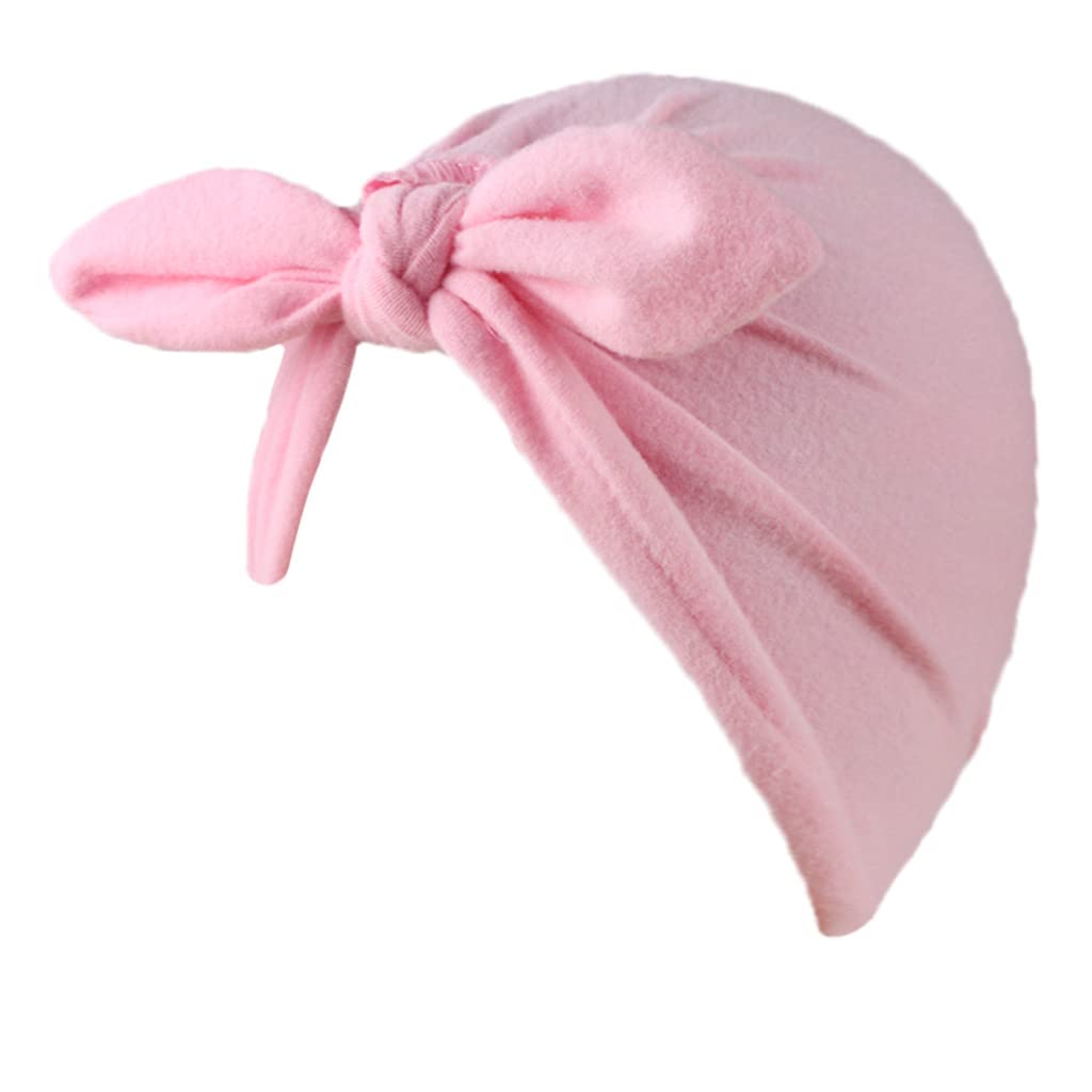 XYX Baby Girl Toddlers Breathable Cotton Hat Newborn Knotted Hat Cute Donut Soft Turban Bow Knot Cap - Image 8