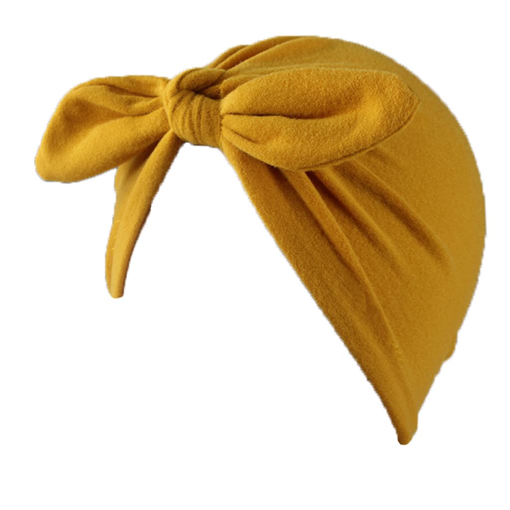 XYX Baby Girl Toddlers Breathable Cotton Hat Newborn Knotted Hat Cute Donut Soft Turban Bow Knot Cap - Image 9