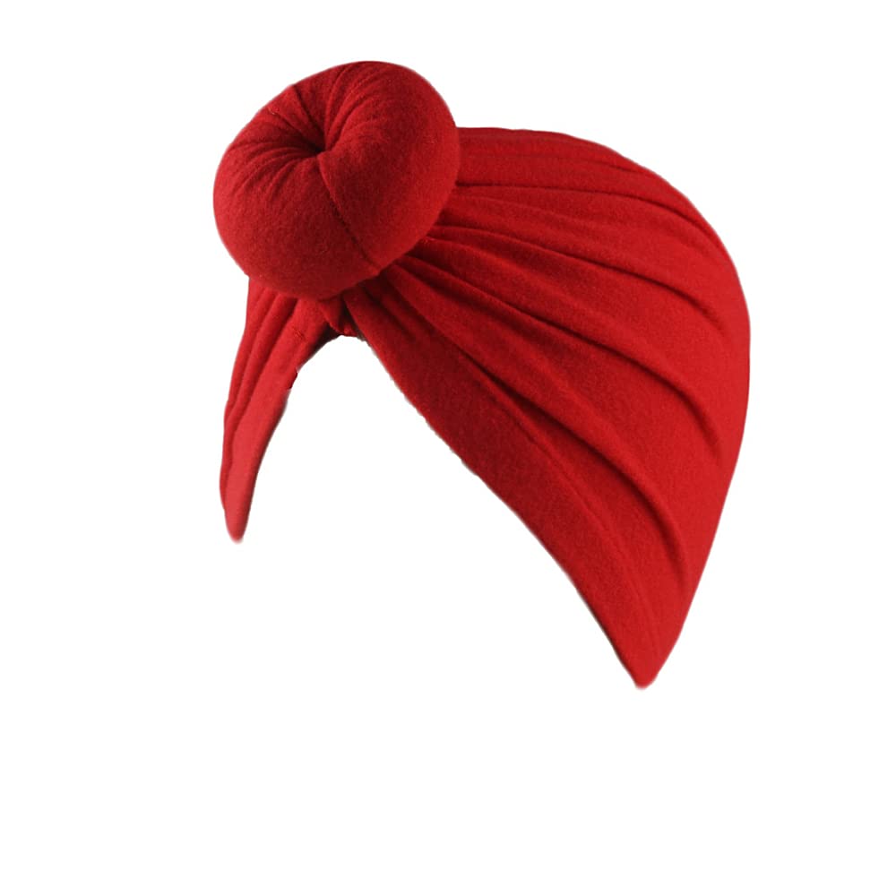 XYX Baby Girl Toddlers Breathable Cotton Hat Newborn Knotted Hat Cute Donut Soft Turban Bow Knot Cap - Image 3