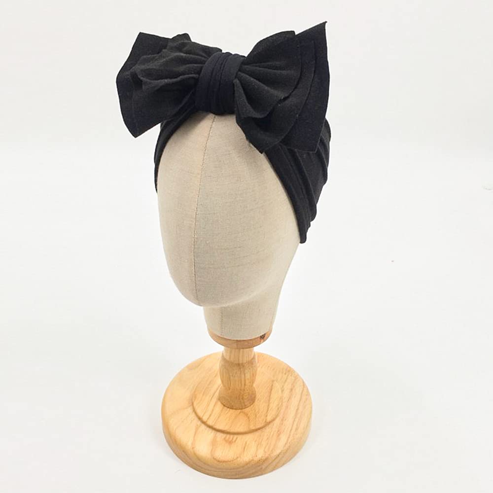 XYX Baby Girl Toddlers Breathable Cotton Hat Newborn Knotted Hat Cute Donut Soft Turban Bow Knot Cap - Image 3