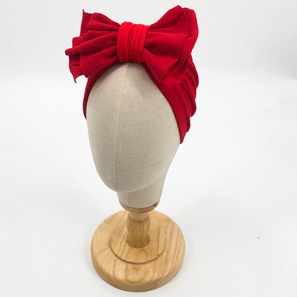 XYX Baby Girl Toddlers Breathable Cotton Hat Newborn Knotted Hat Cute Donut Soft Turban Bow Knot Cap - Image 4