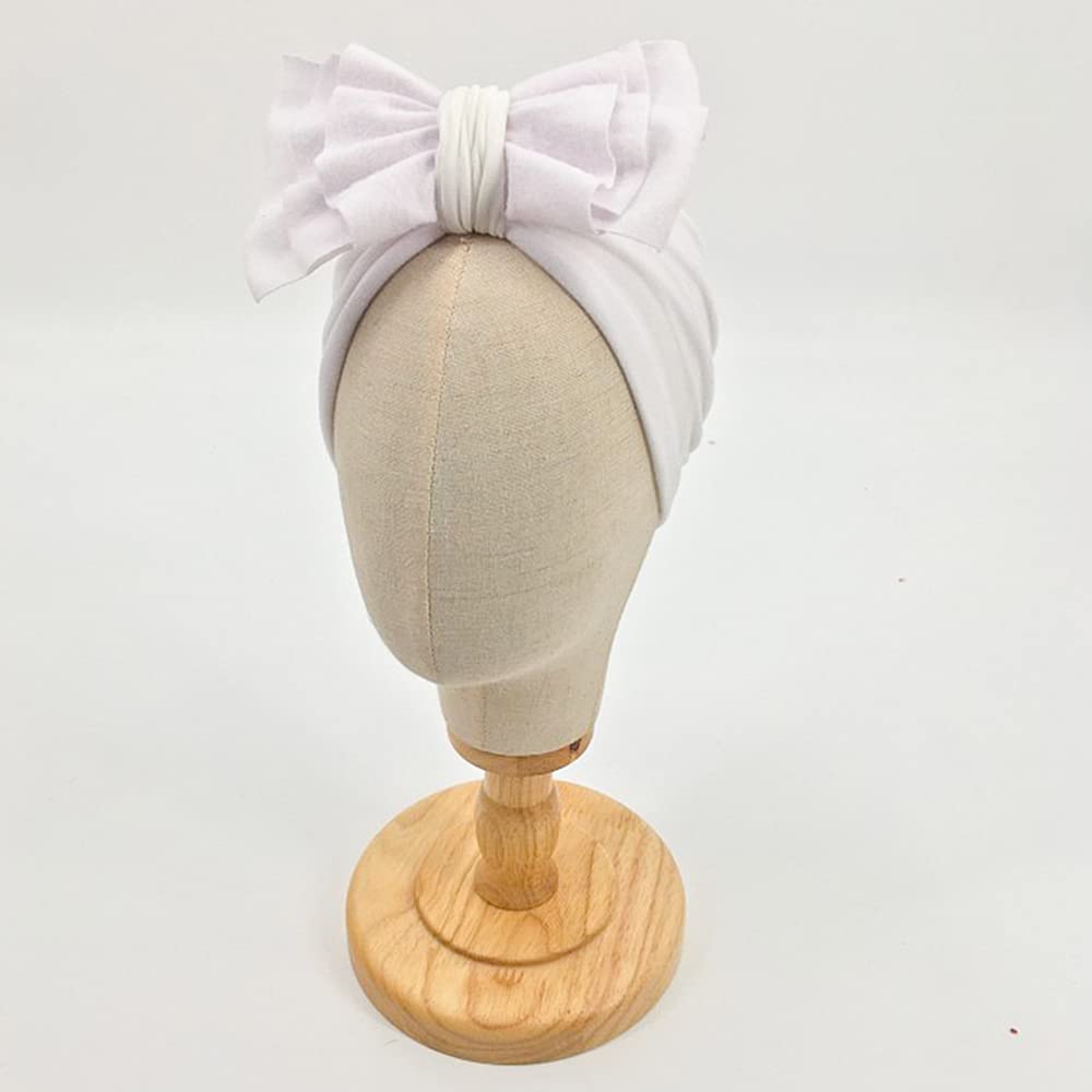 XYX Baby Girl Toddlers Breathable Cotton Hat Newborn Knotted Hat Cute Donut Soft Turban Bow Knot Cap - Image 5