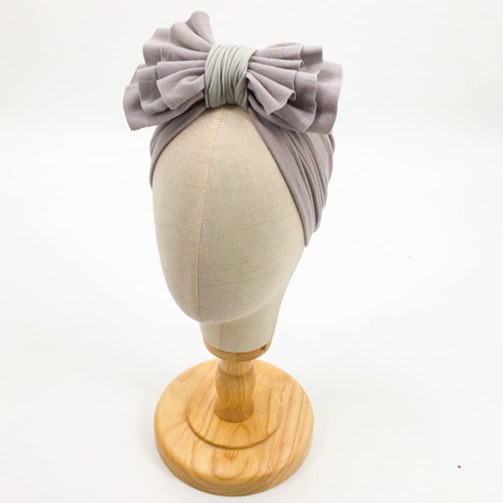 XYX Baby Girl Toddlers Breathable Cotton Hat Newborn Knotted Hat Cute Donut Soft Turban Bow Knot Cap - Image 6