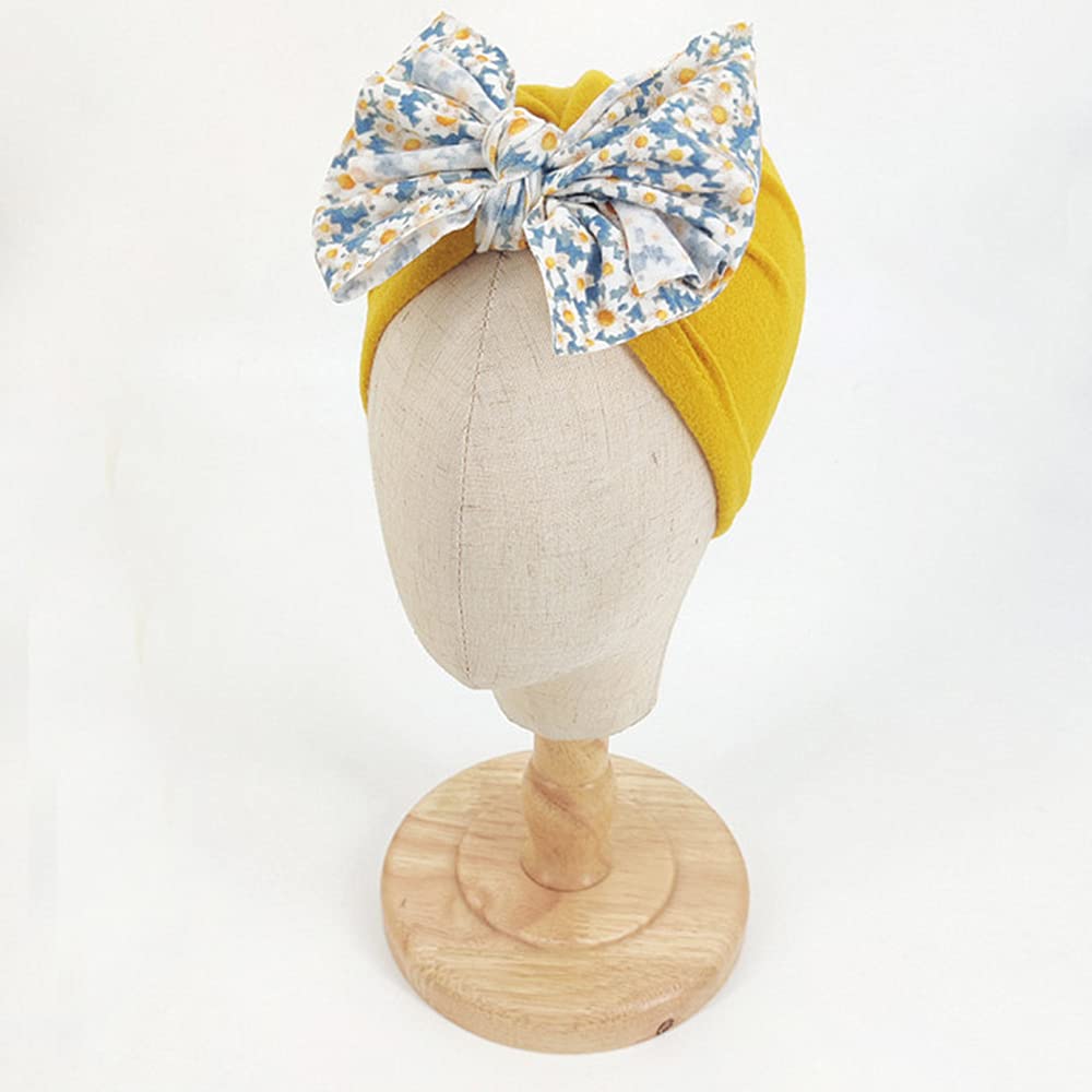 XYX Baby Girl Toddlers Breathable Cotton Hat Newborn Knotted Hat Cute Donut Soft Turban Bow Knot Cap - Image 6