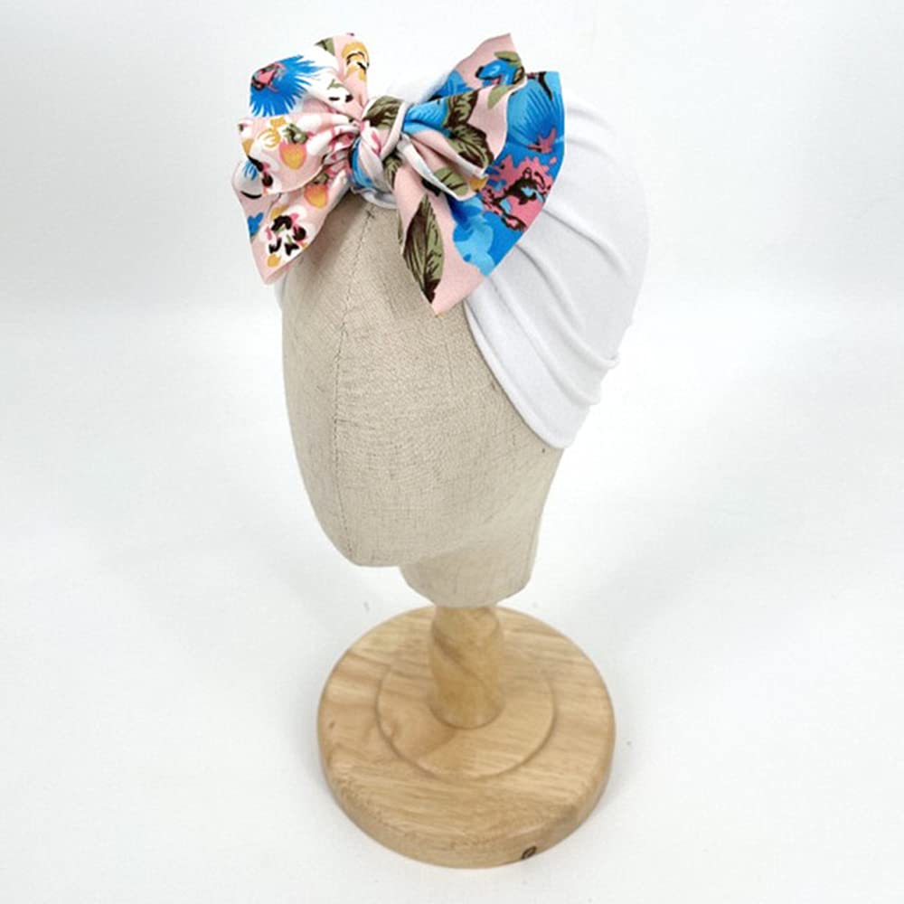 XYX Baby Girl Toddlers Breathable Cotton Hat Newborn Knotted Hat Cute Donut Soft Turban Bow Knot Cap - Image 7