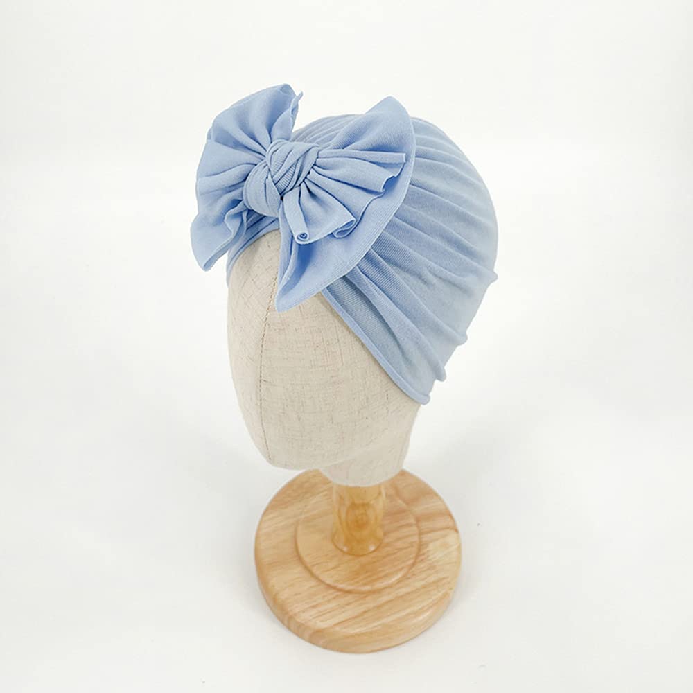 XYX Baby Girl Toddlers Breathable Cotton Hat Newborn Knotted Hat Cute Donut Soft Turban Bow Knot Cap - Image 6