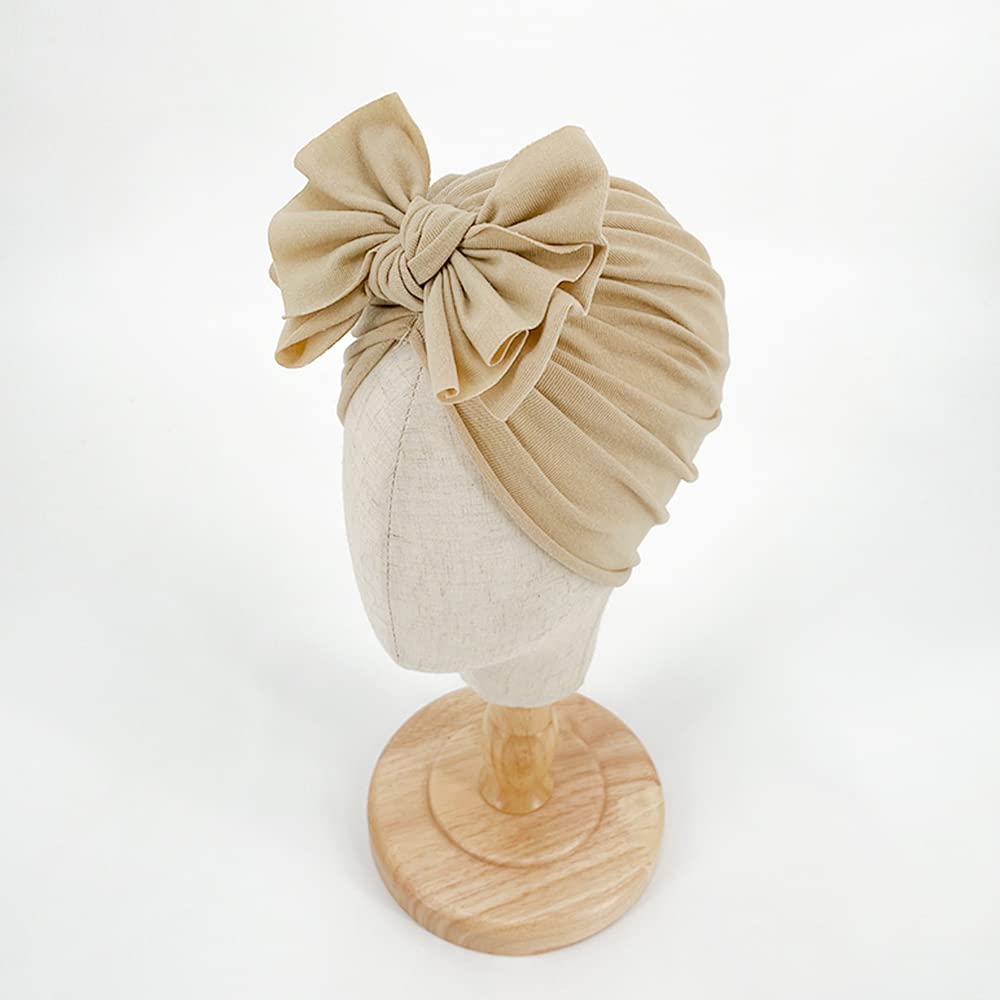 XYX Baby Girl Toddlers Breathable Cotton Hat Newborn Knotted Hat Cute Donut Soft Turban Bow Knot Cap - Image 8