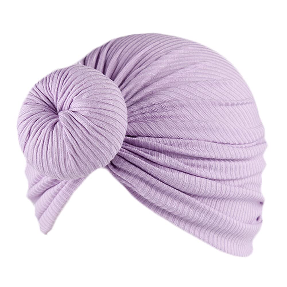 XYX Baby Girl Toddlers Breathable Cotton Hat Newborn Knotted Hat Cute Donut Soft Turban Bow Knot Cap - Image 3