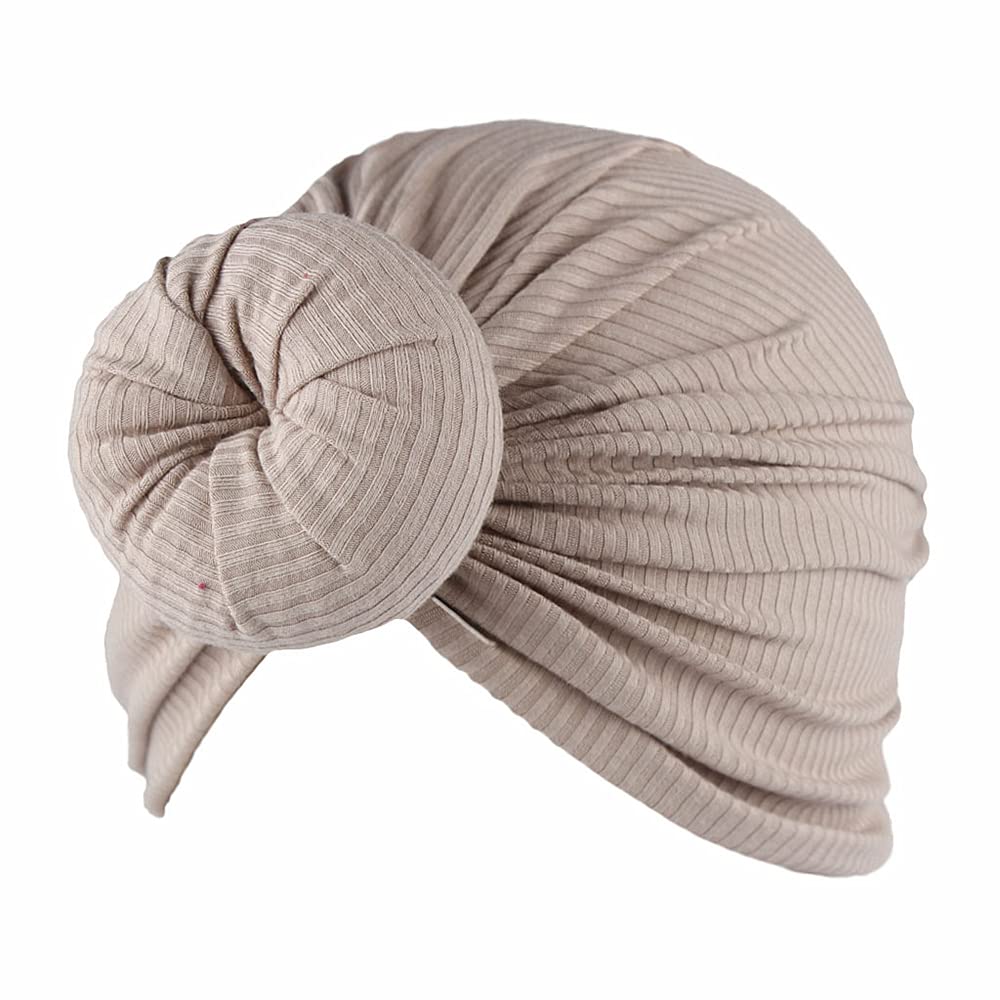 XYX Baby Girl Toddlers Breathable Cotton Hat Newborn Knotted Hat Cute Donut Soft Turban Bow Knot Cap - Image 4