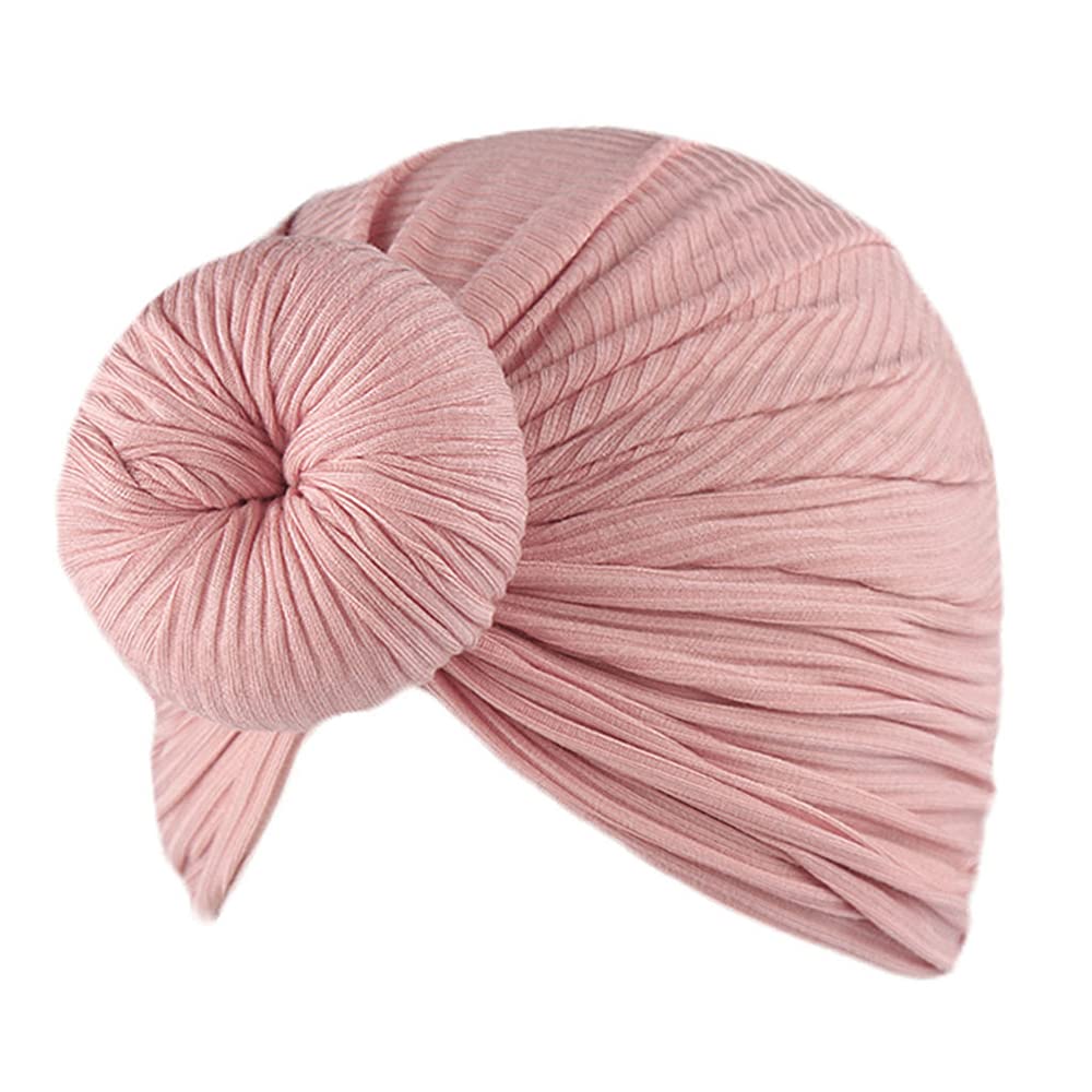 XYX Baby Girl Toddlers Breathable Cotton Hat Newborn Knotted Hat Cute Donut Soft Turban Bow Knot Cap - Image 6