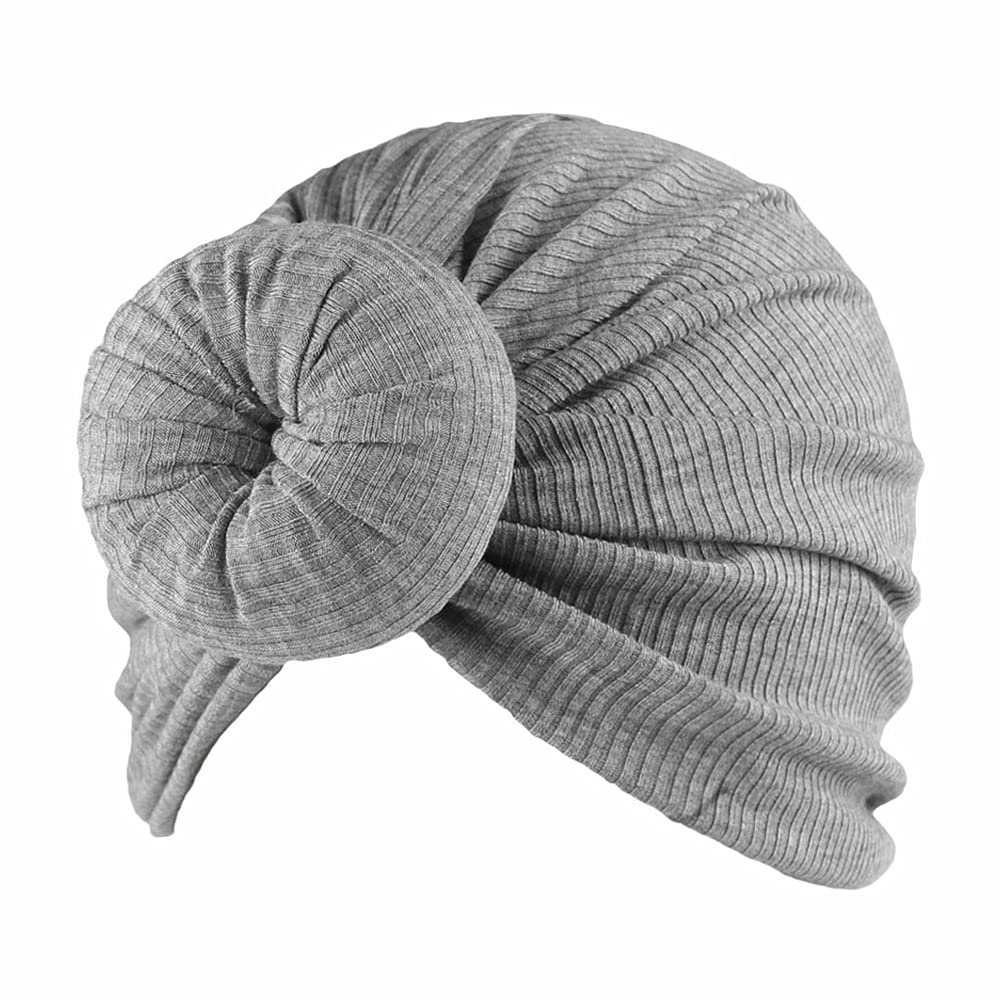 XYX Baby Girl Toddlers Breathable Cotton Hat Newborn Knotted Hat Cute Donut Soft Turban Bow Knot Cap - Image 7
