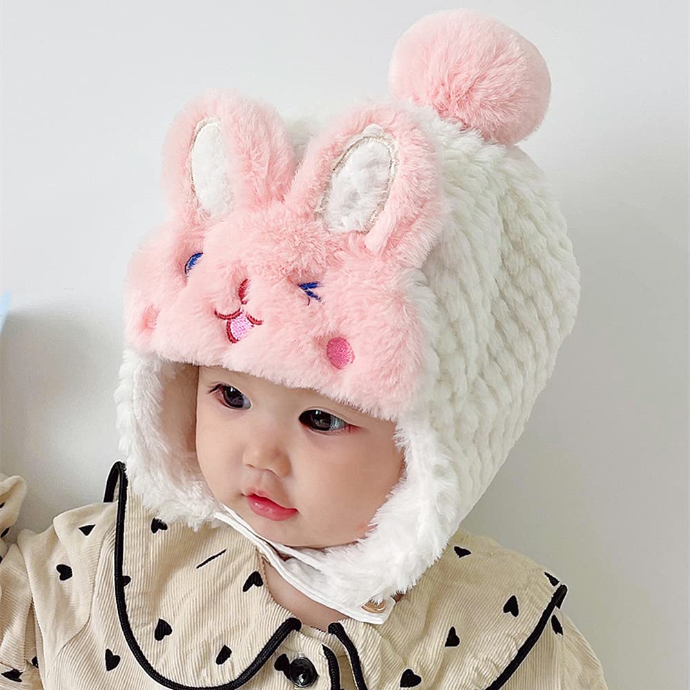 XYX Crochet Earflap Fleece Hats Beanie Cap Winter Warm Knit Caps for Toddlers Baby Girls and Boys - Image 4