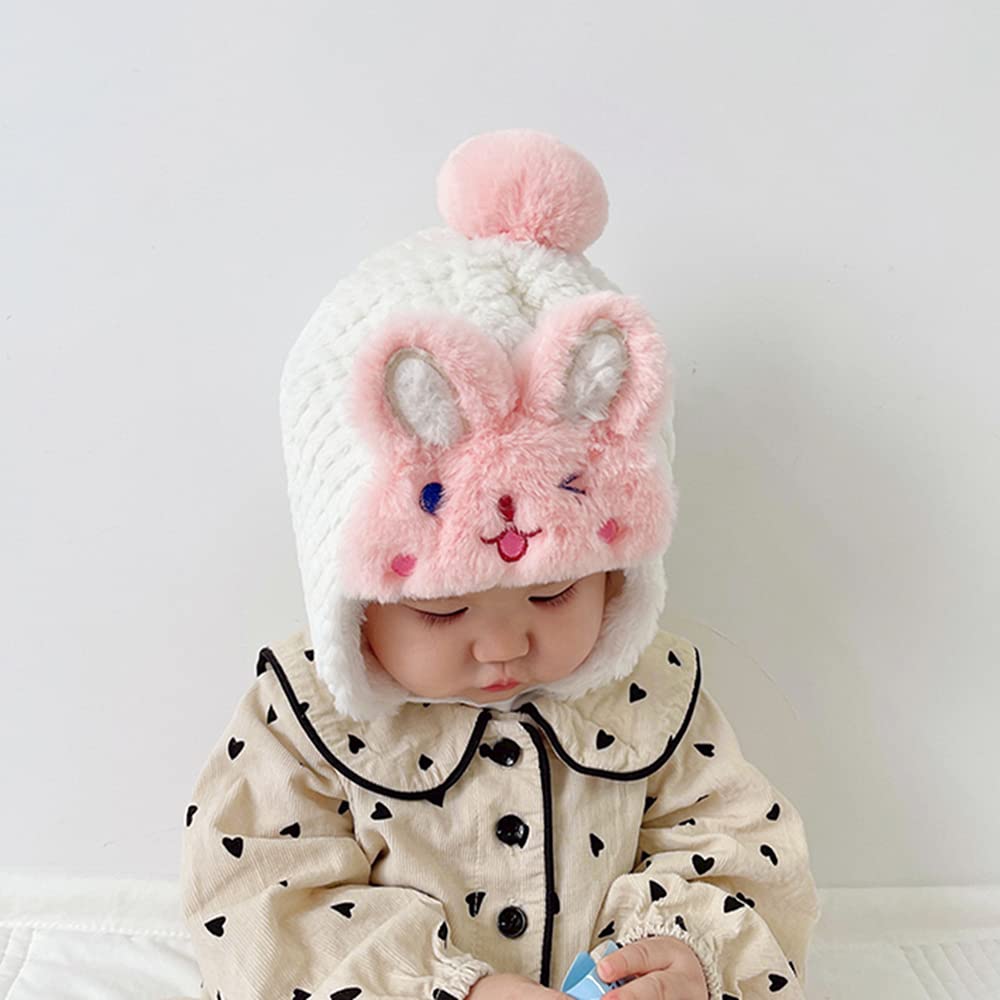 XYX Crochet Earflap Fleece Hats Beanie Cap Winter Warm Knit Caps for Toddlers Baby Girls and Boys - Image 5