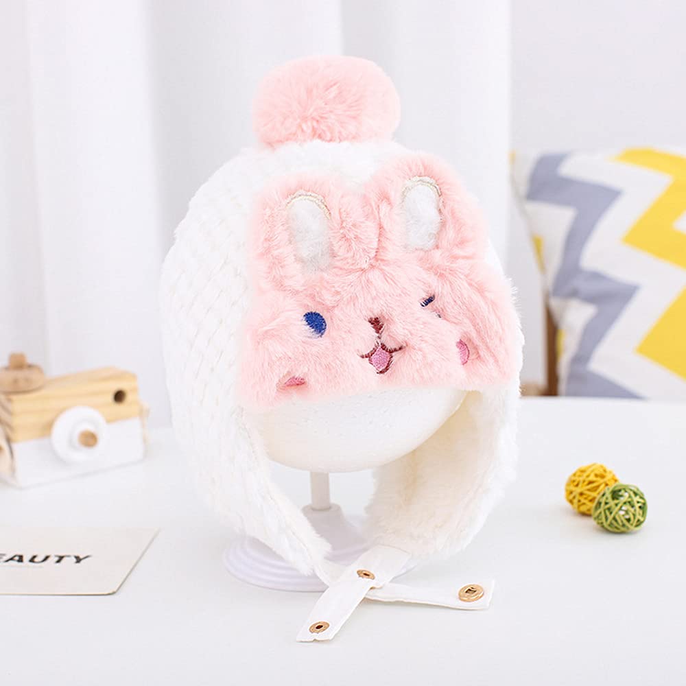 XYX Crochet Earflap Fleece Hats Beanie Cap Winter Warm Knit Caps for Toddlers Baby Girls and Boys - Image 7