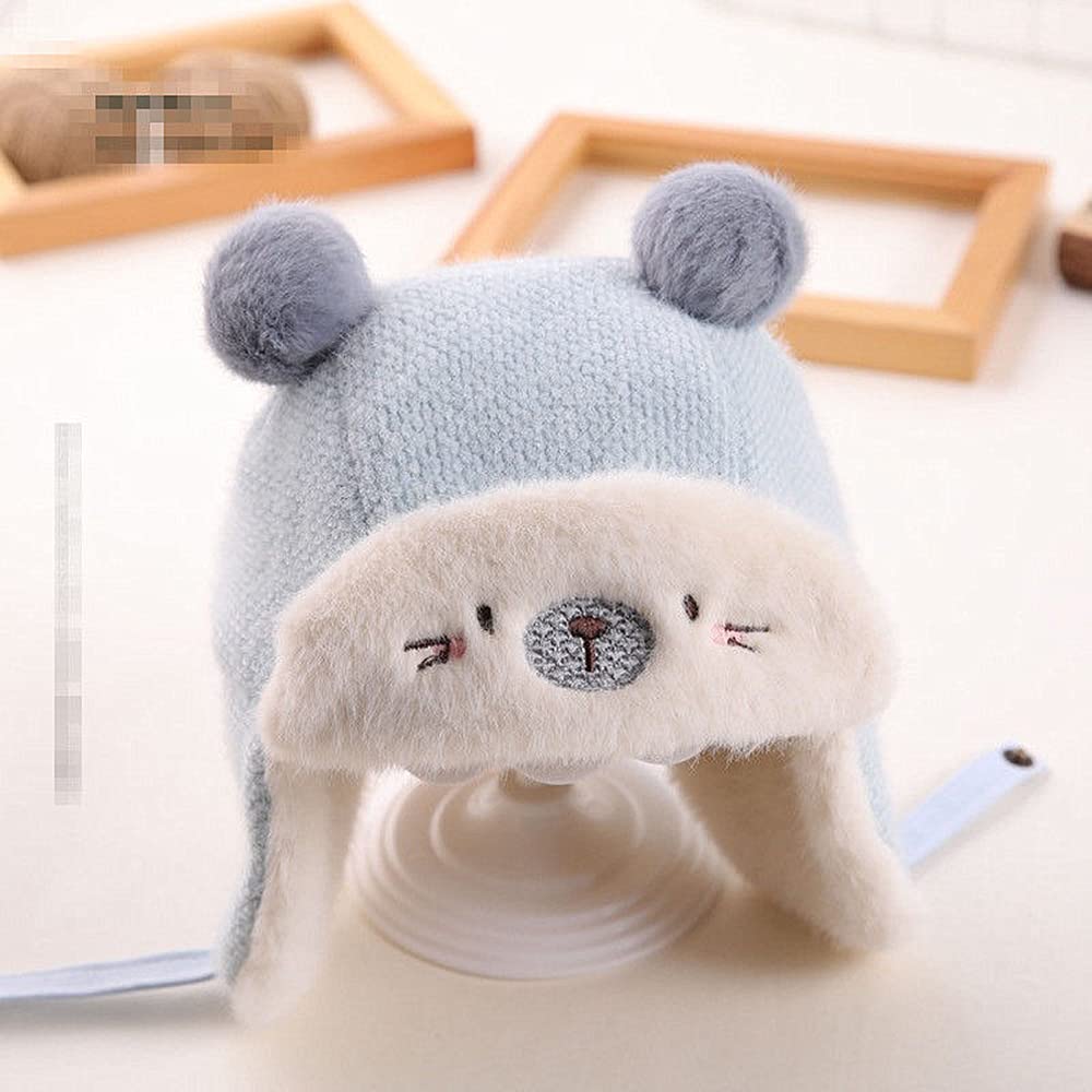 XYX Crochet Earflap Fleece Hats Beanie Cap Winter Warm Knit Caps for Toddlers Baby Girls and Boys - Image 5